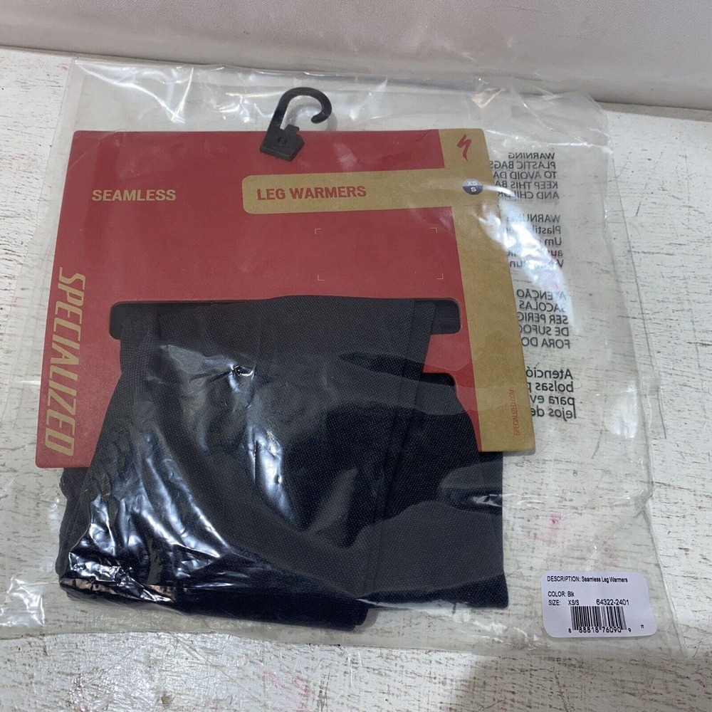 Specialized Seamless Leg Warmers SIZE Extra Small to Small, Black 64322-2401